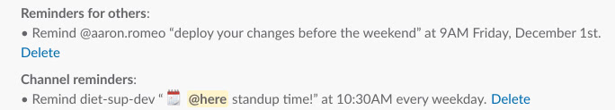 slack reminder every other week