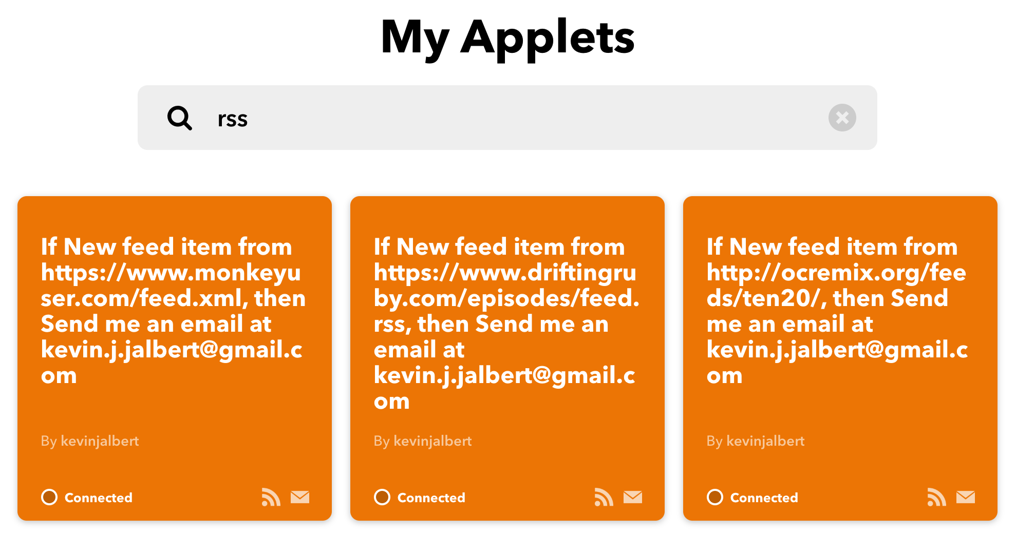 Ifttt applets