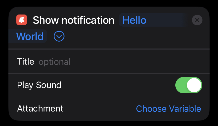 Native notification